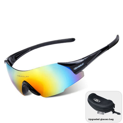 Riding UV-protective sunglasses