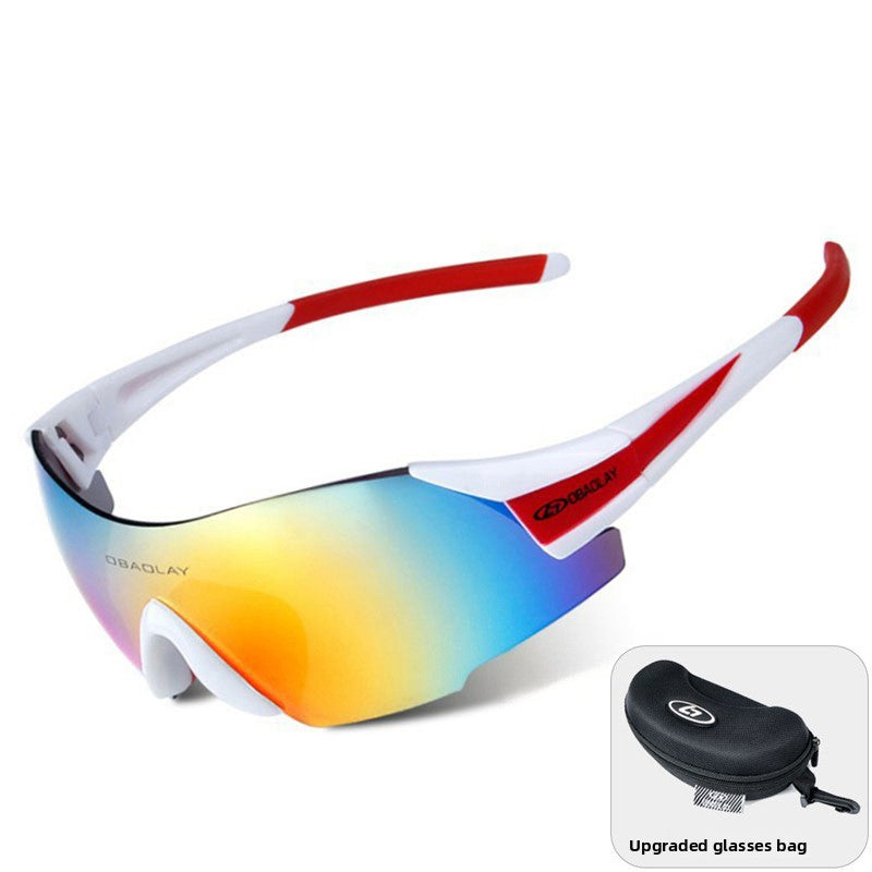 Riding UV-protective sunglasses
