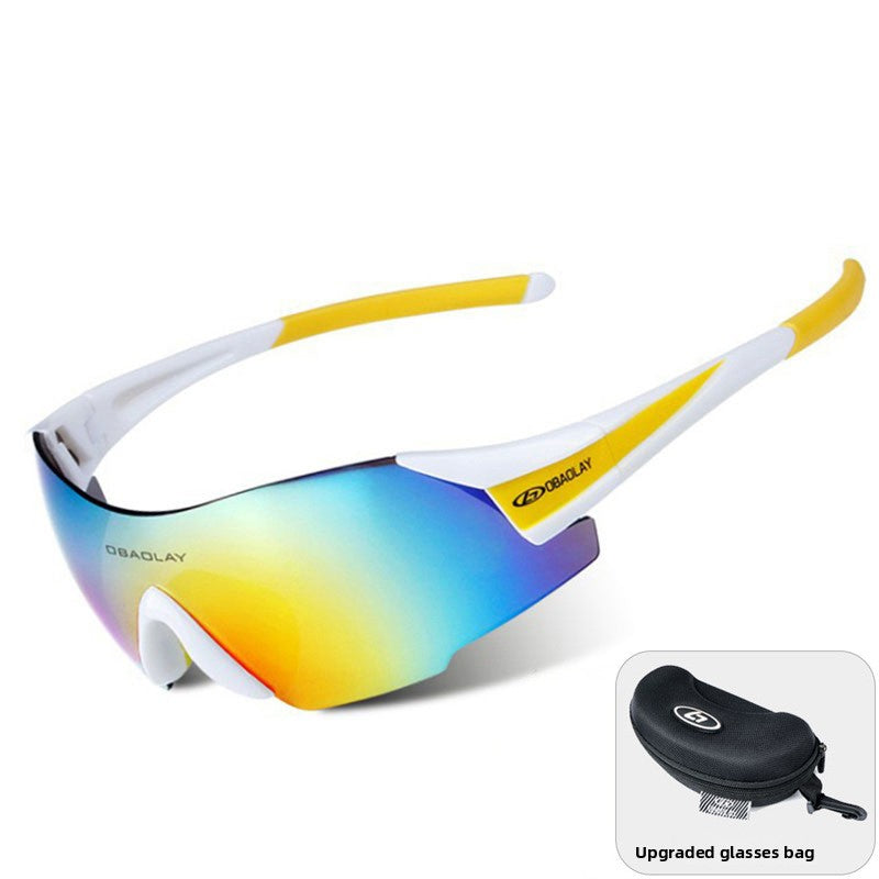 Riding UV-protective sunglasses