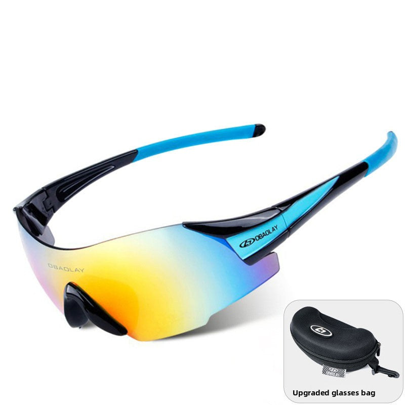 Riding UV-protective sunglasses