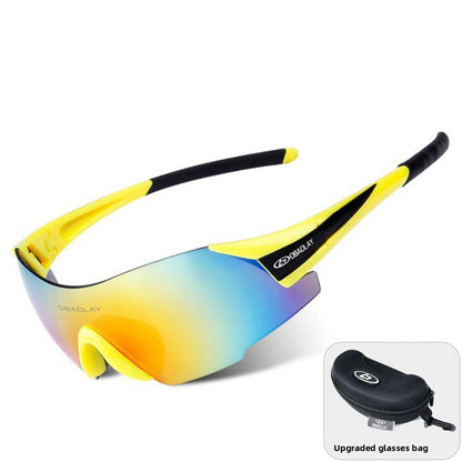 Riding UV-protective sunglasses