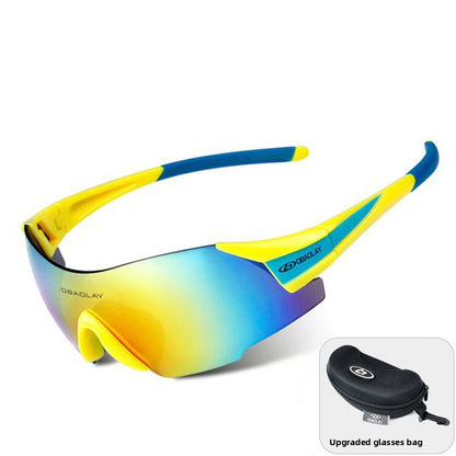 Riding UV-protective sunglasses