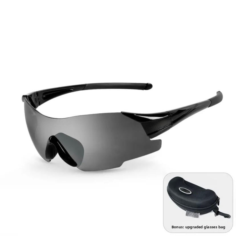Riding UV-protective sunglasses