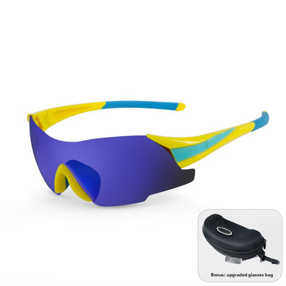 Riding UV-protective sunglasses