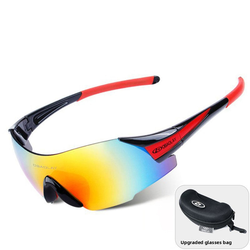 Riding UV-protective sunglasses