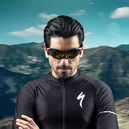 Riding UV-protective sunglasses