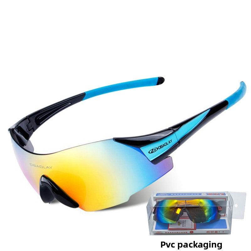 Riding UV-protective sunglasses