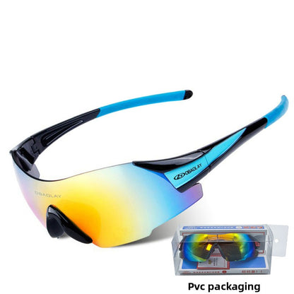 Riding UV-protective sunglasses