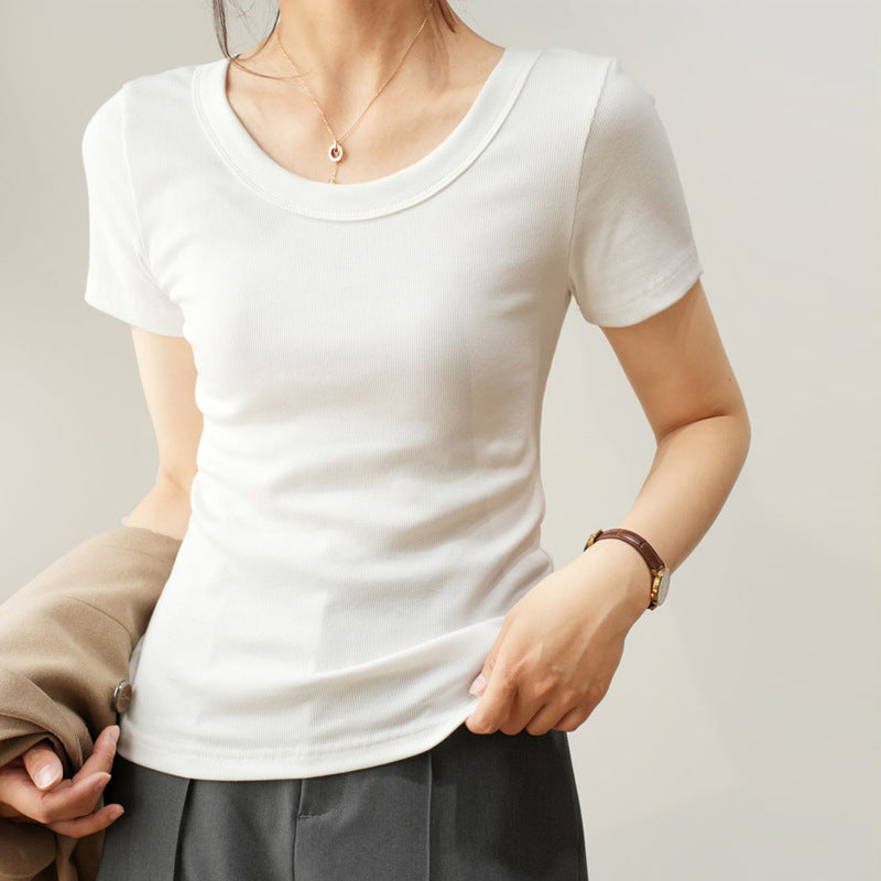 Right Shoulder Threaded T-Shirt