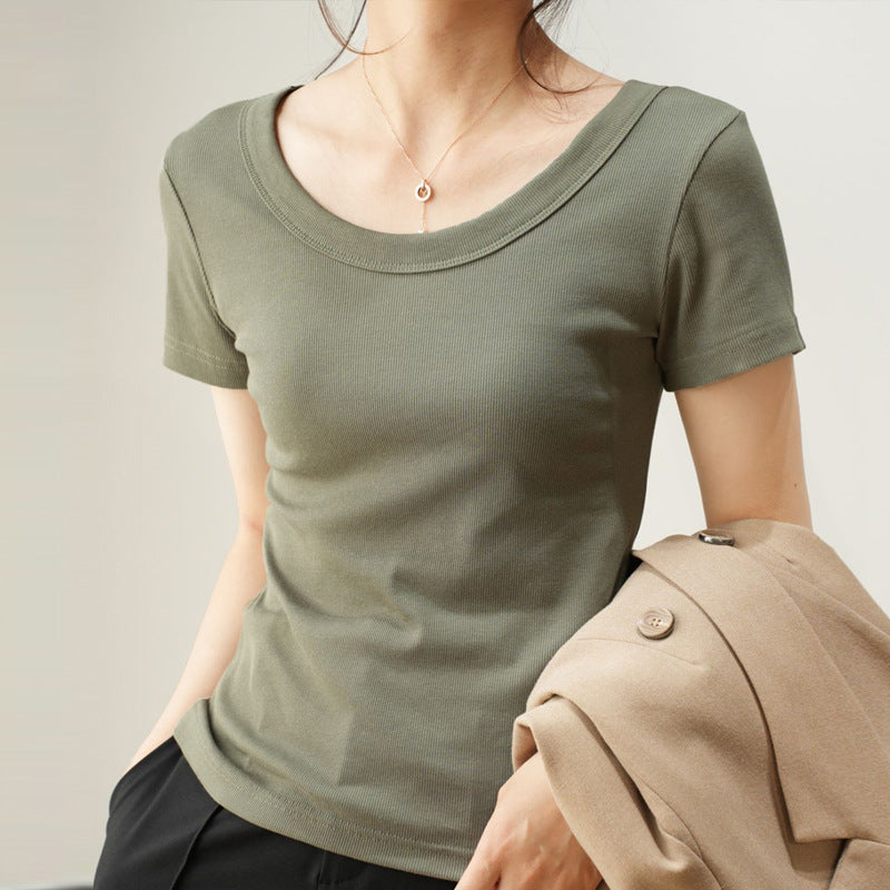 Right Shoulder Threaded T-Shirt