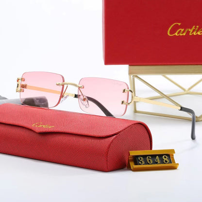 Rimless beveled sunglasses