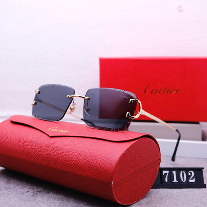 Rimless beveled sunglasses
