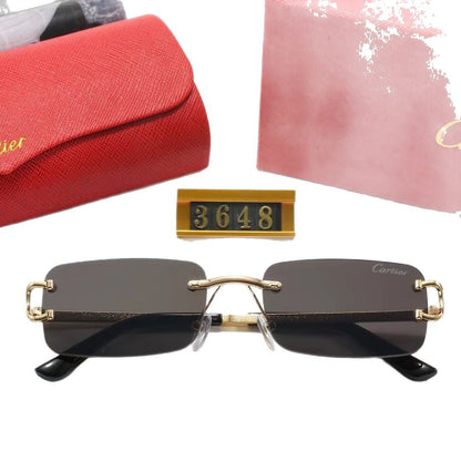 Rimless beveled sunglasses