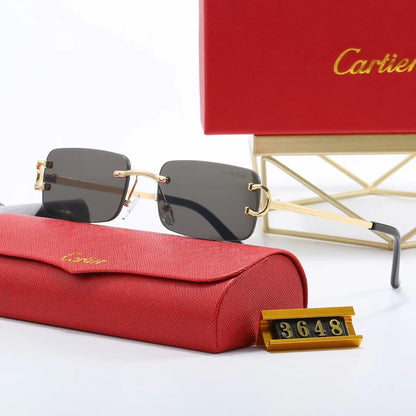 Rimless beveled sunglasses