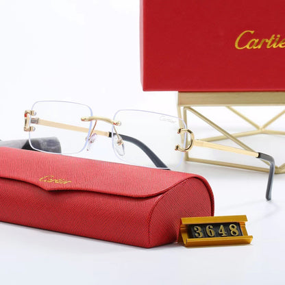 Rimless beveled sunglasses