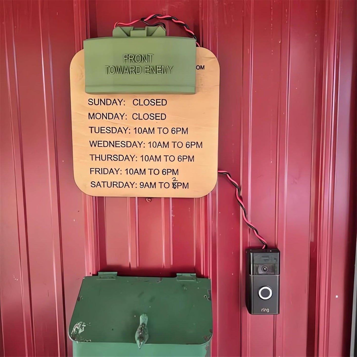 Ring Cam Claymore Mine Doorbell Decoration