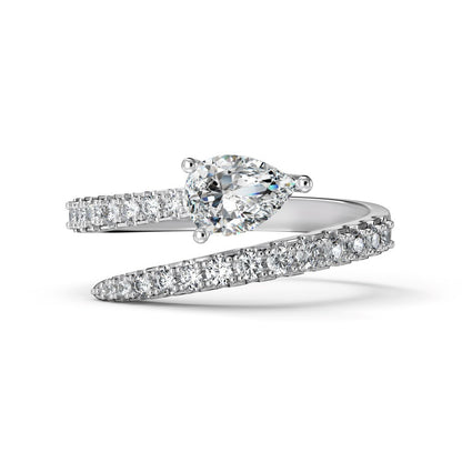 Ring Spiral Full Zircon Inlaid Women Jewelry