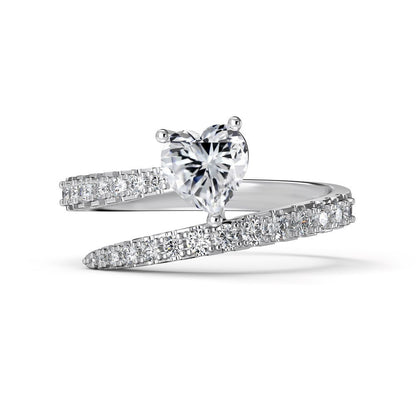 Ring Spiral Full Zircon Inlaid Women Jewelry