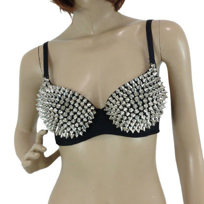 Rivet Beaded Bra