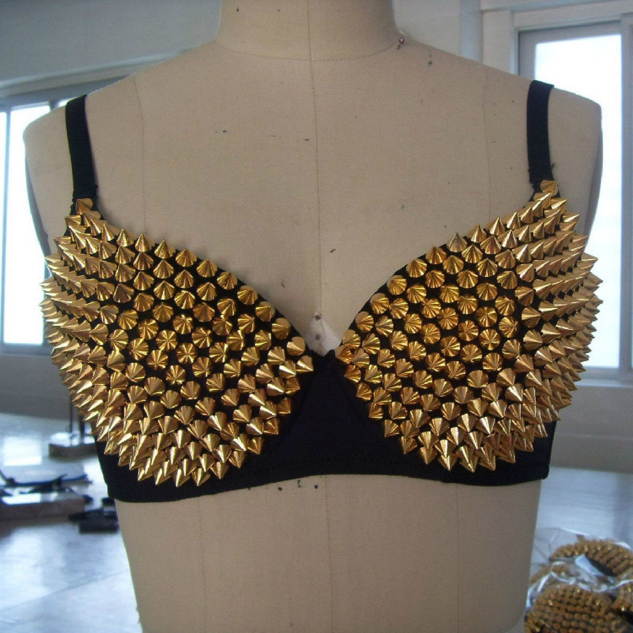 Rivet Beaded Bra