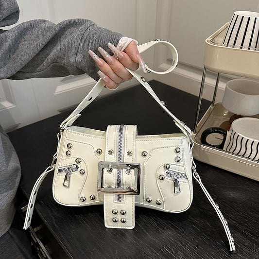 Rivet Leopard Print Crossbody Bag