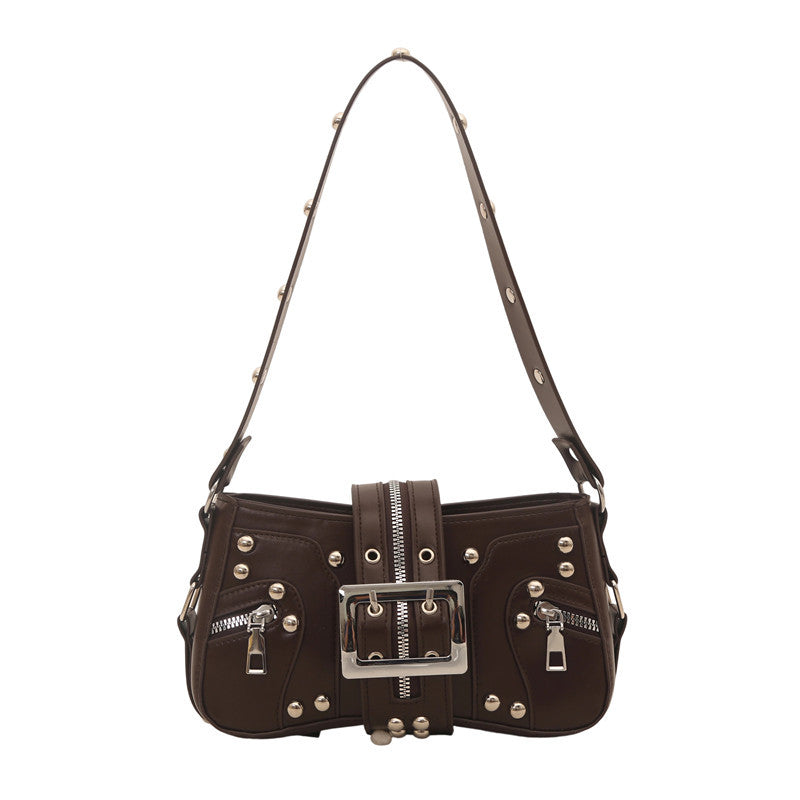 Rivet Leopard Print Crossbody Bag