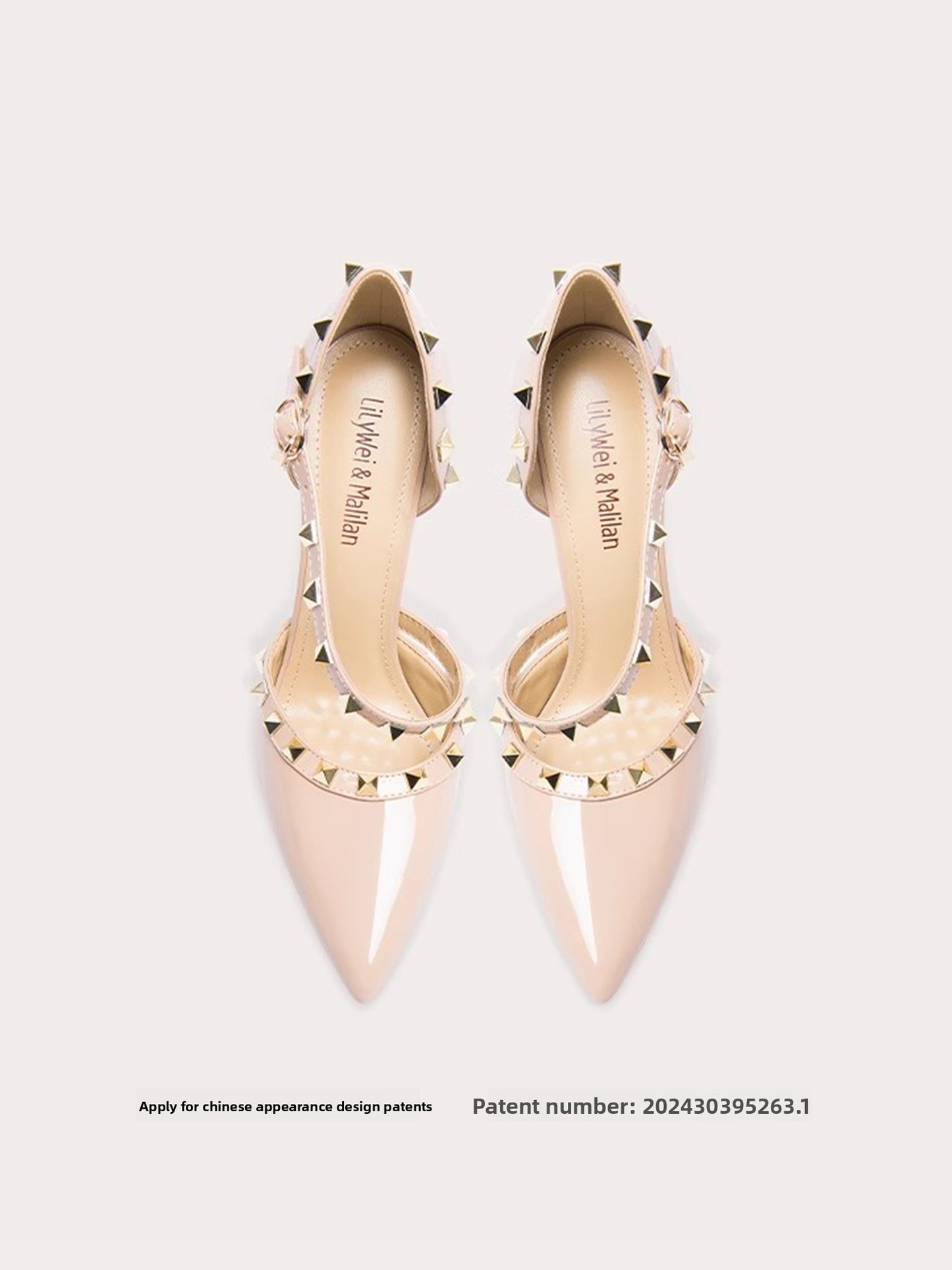 Rivet nude high heels
