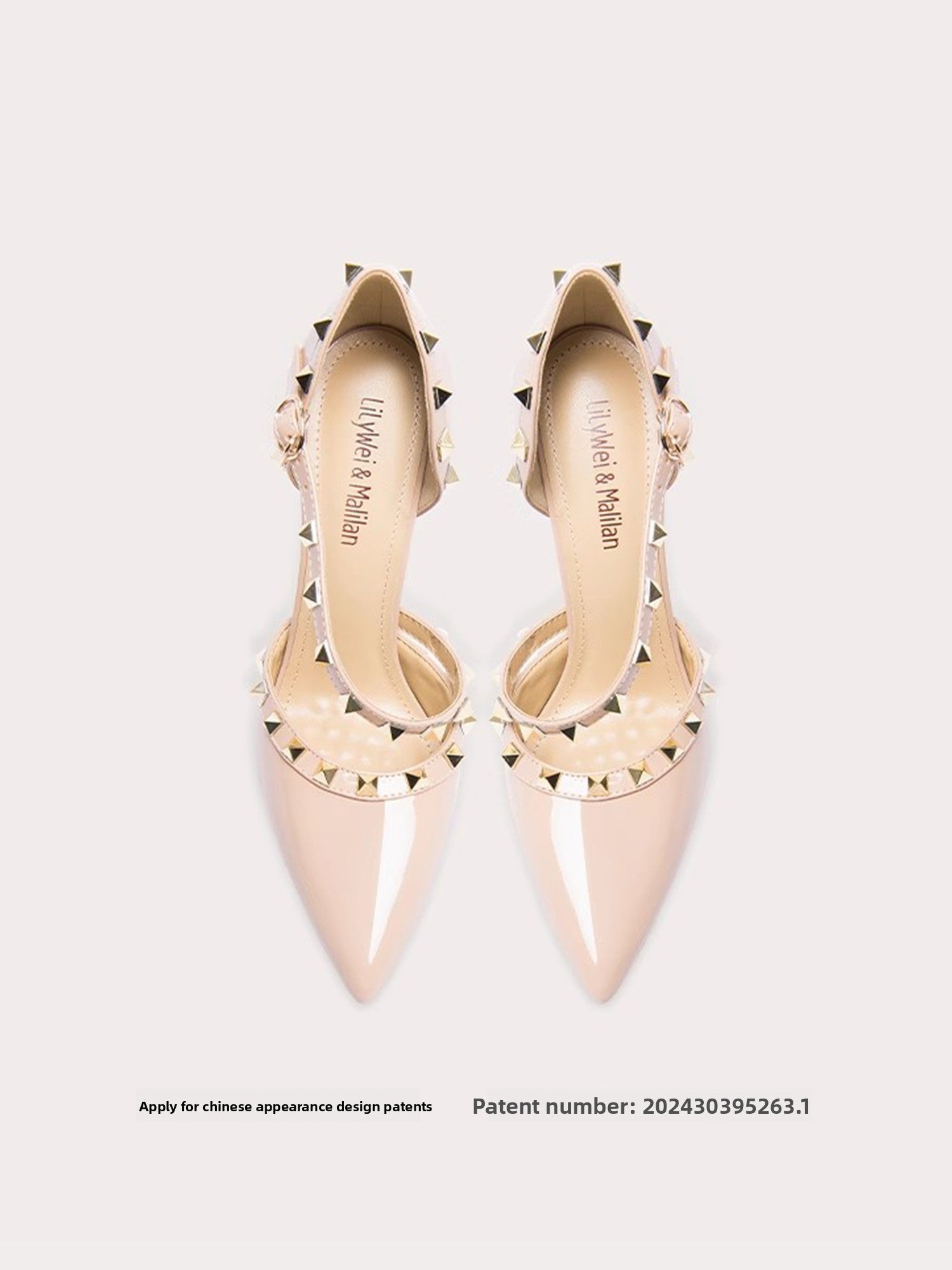 Rivet nude high heels