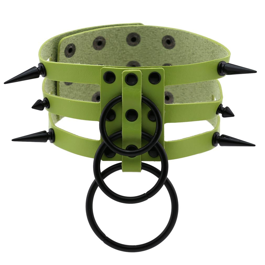 Rivet Spike Adjustable PU Leather Neck Collar