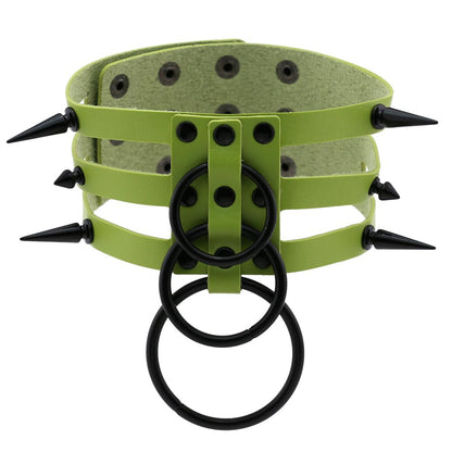 Rivet Spike Adjustable PU Leather Neck Collar