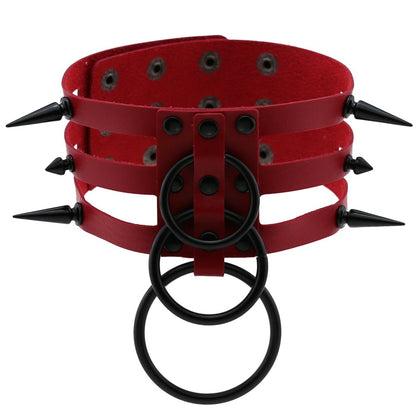 Rivet Spike Adjustable PU Leather Neck Collar