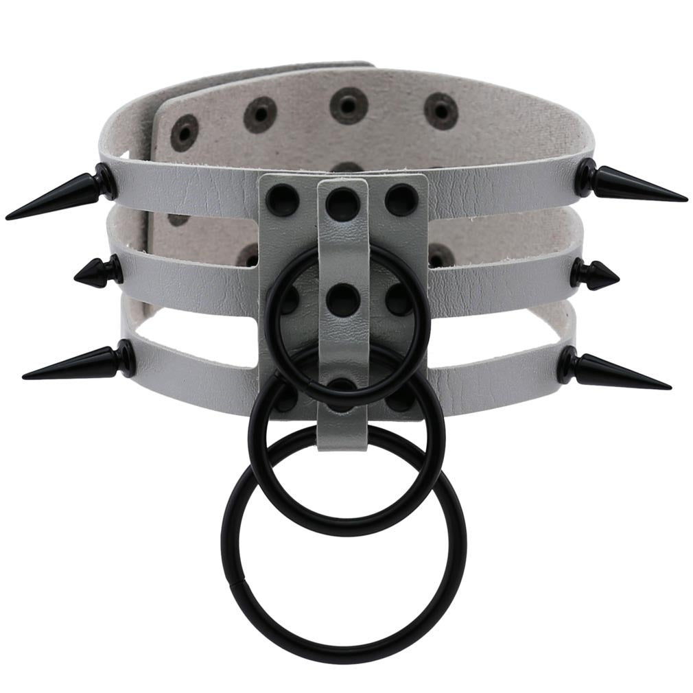 Rivet Spike Adjustable PU Leather Neck Collar