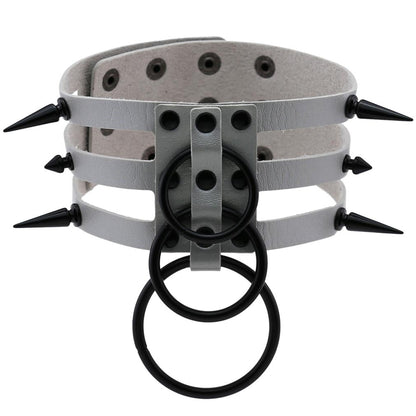 Rivet Spike Adjustable PU Leather Neck Collar