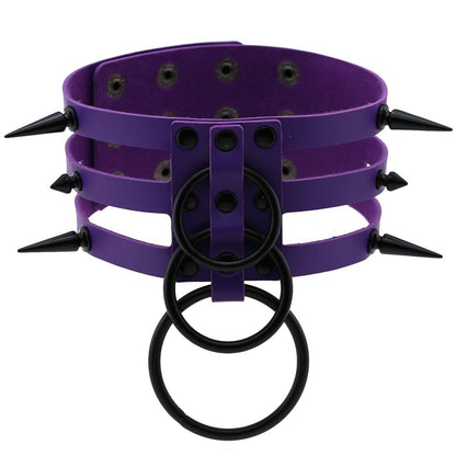 Rivet Spike Adjustable PU Leather Neck Collar
