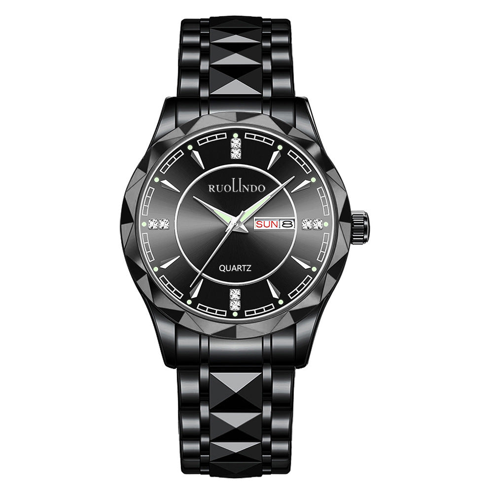 Rivet Steel Strip Quartz Men