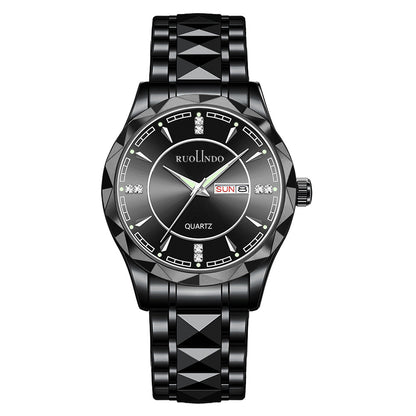 Rivet Steel Strip Quartz Men