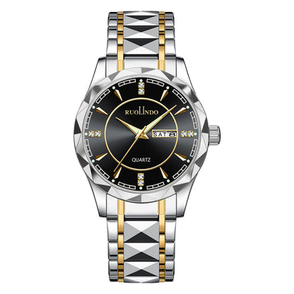 Rivet Steel Strip Quartz Men