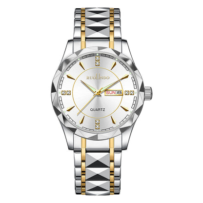 Rivet Steel Strip Quartz Men