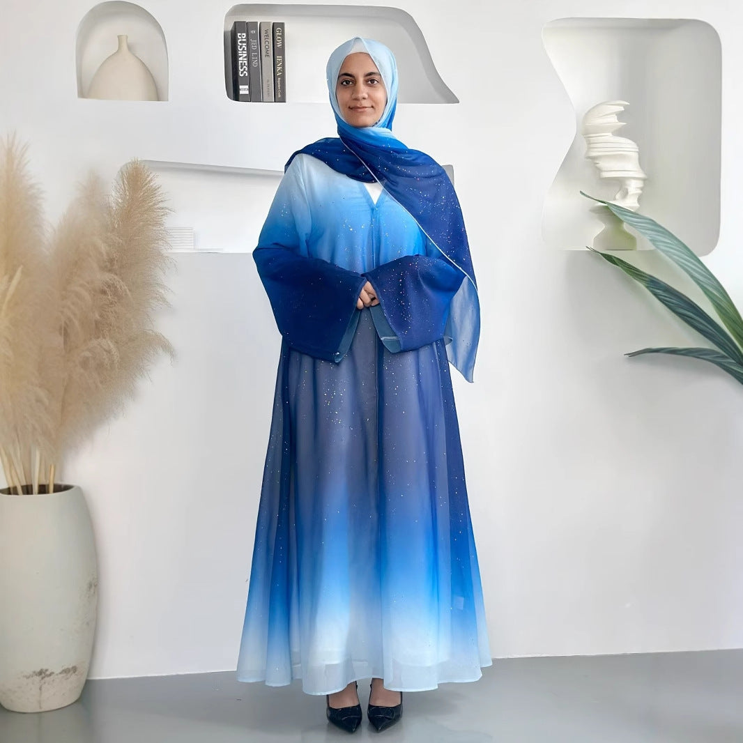 Robe Lining Headscarf Three-Piece Set