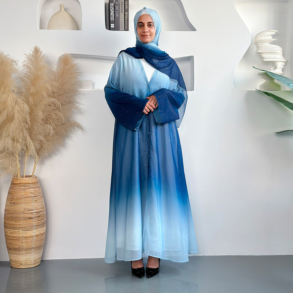 Robe Lining Headscarf Three-Piece Set