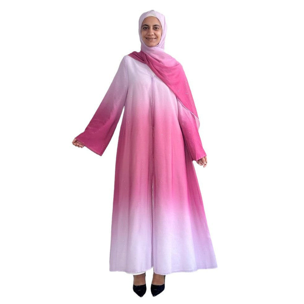 Robe Lining Headscarf Three-Piece Set