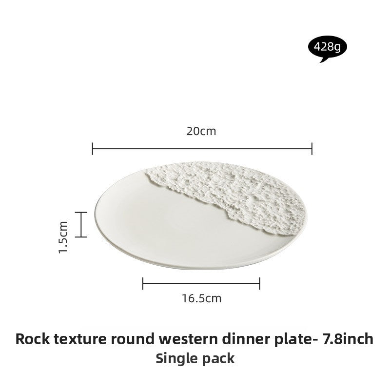 Rock Pattern Ceramic Dinner Plates
