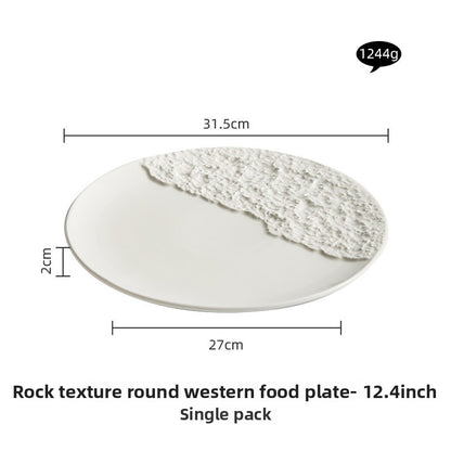 Rock Pattern Ceramic Dinner Plates