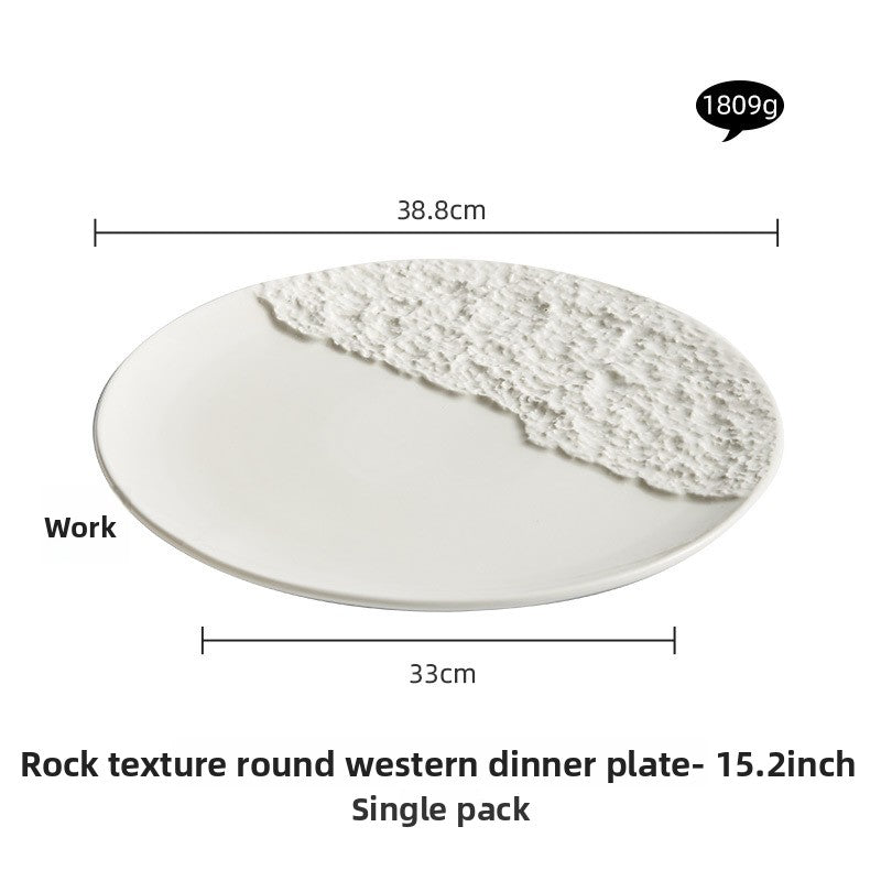Rock Pattern Ceramic Dinner Plates