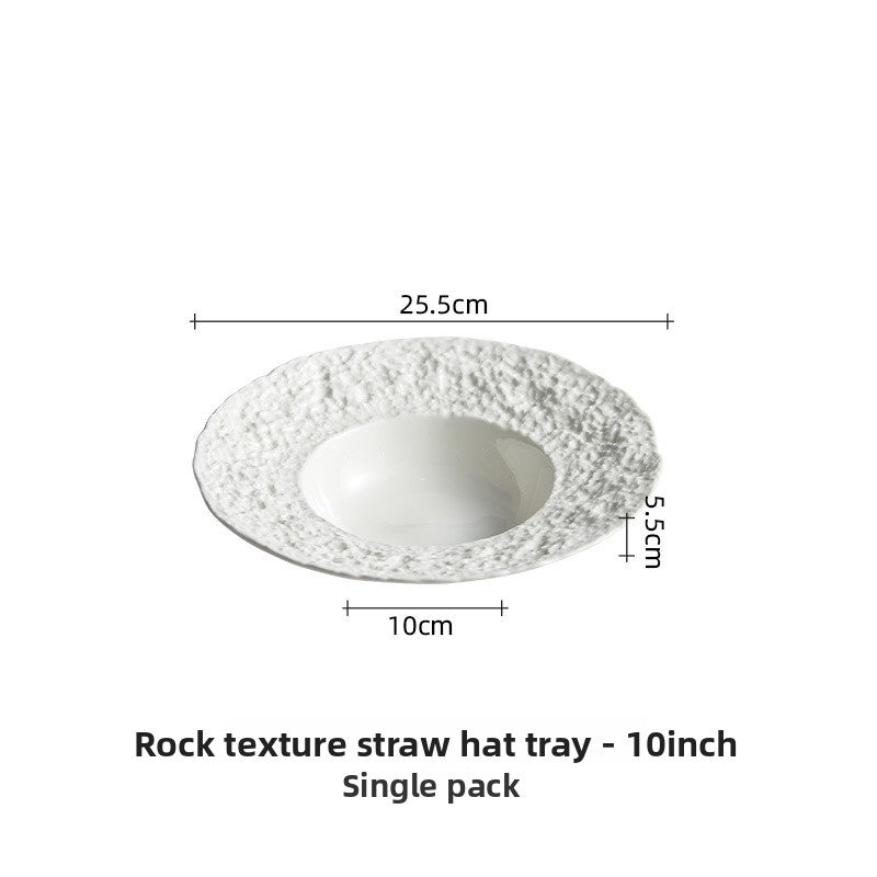 Rock Pattern Ceramic Dinner Plates