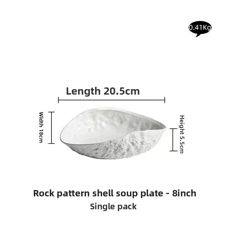Rock Pattern Ceramic Plates