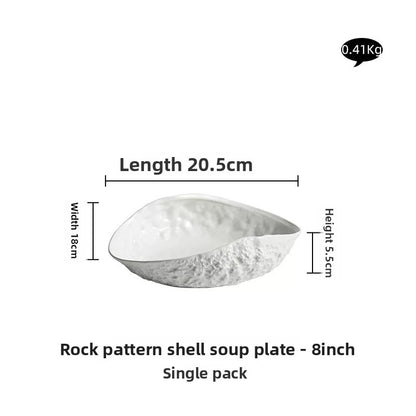 Rock Pattern Ceramic Plates