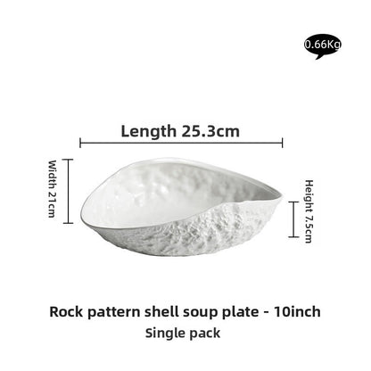 Rock Pattern Ceramic Plates