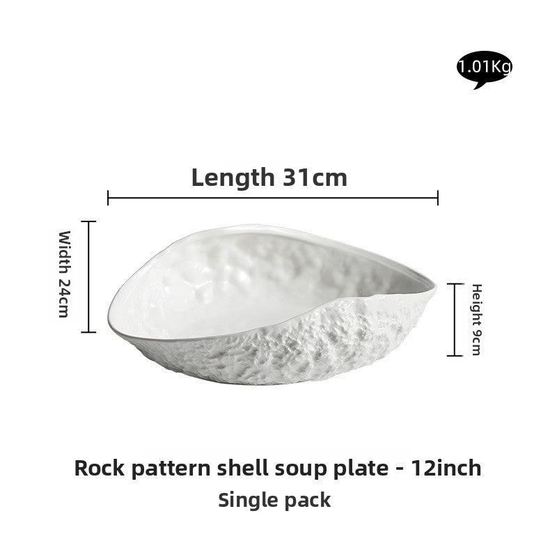 Rock Pattern Ceramic Plates