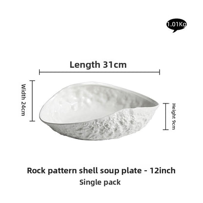 Rock Pattern Ceramic Plates